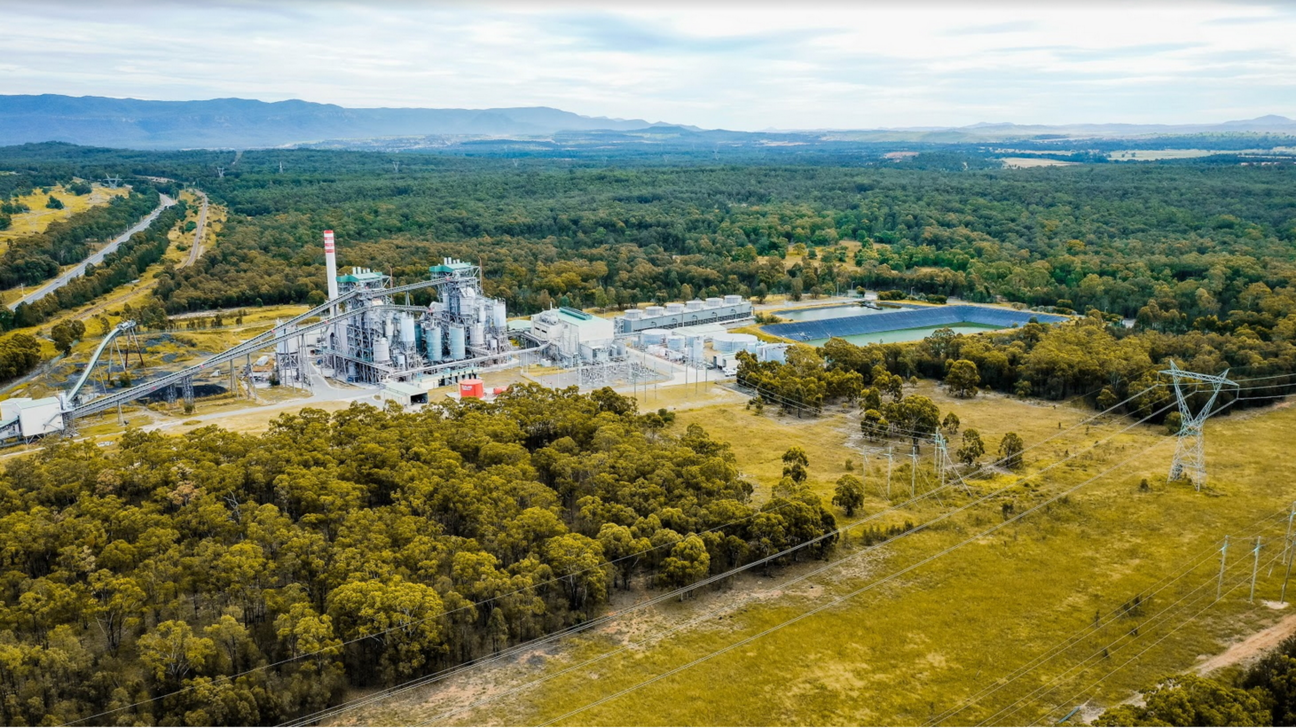 Redbank Power Station site aerial, Hunter Valley NSW